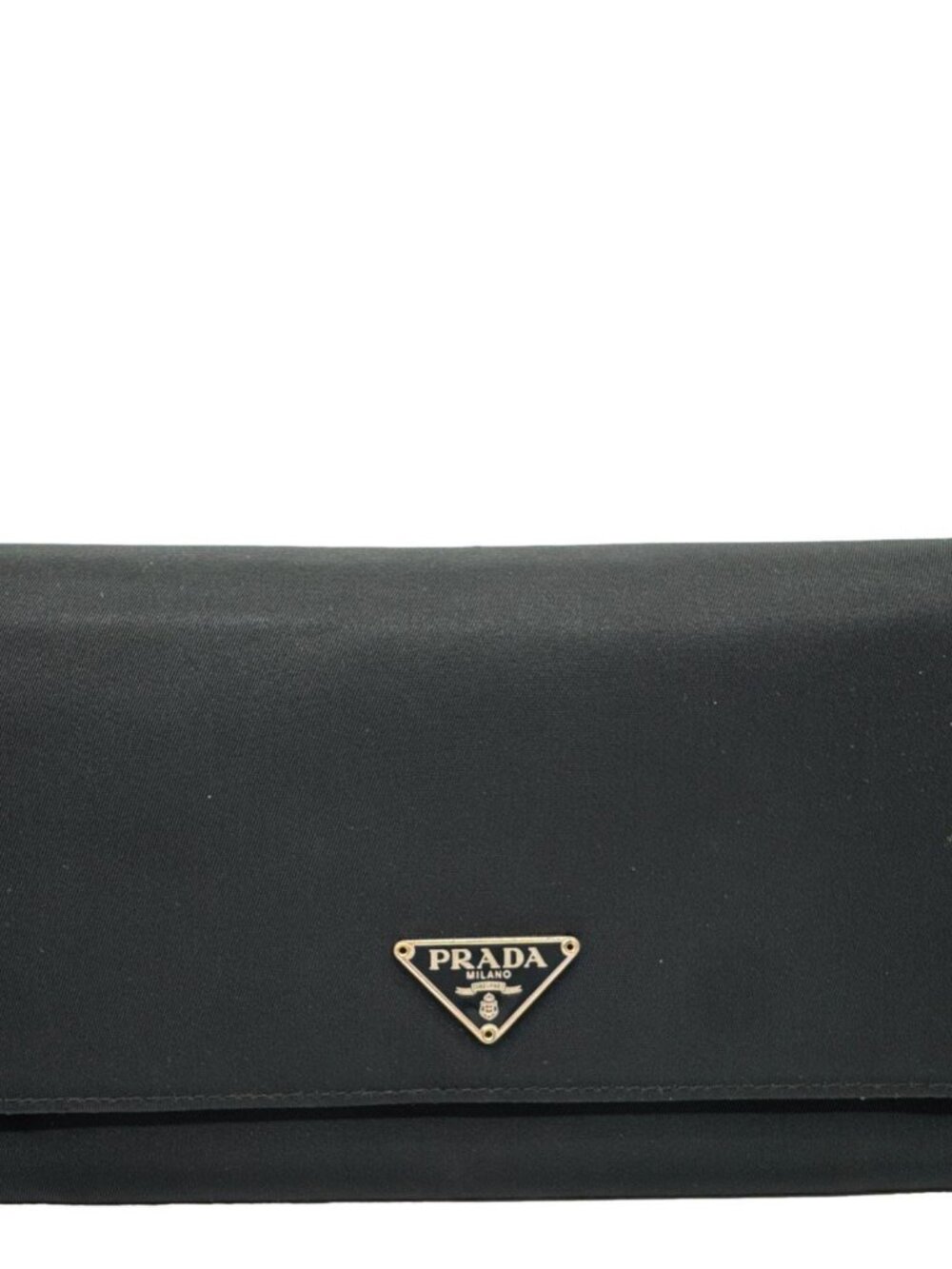 Prada  Continental Flap Tessuto Nylon Wallet Black